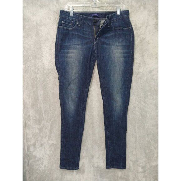Levis 535 Jeans Womens 11 Blue Denim Legging Skinny Stretch Dark Wash Jegging - Picture 1 of 9